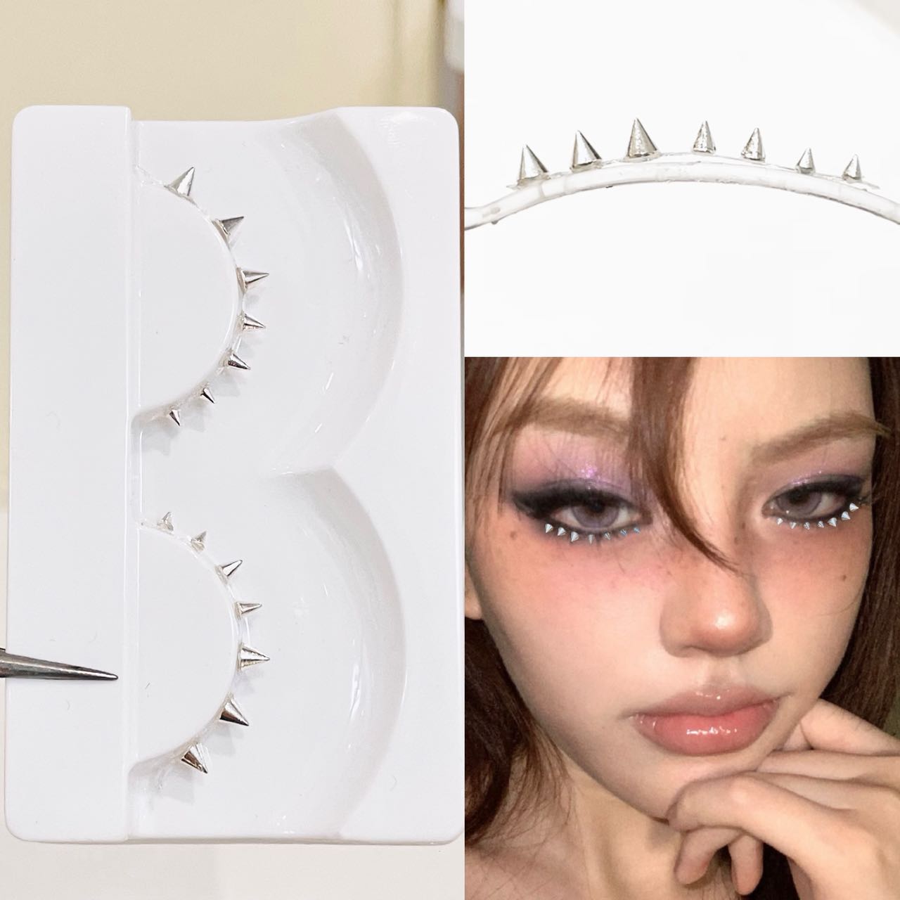 Eyelash Extension Natural - Накладные нижние ресницы Doudoutian с серебряными