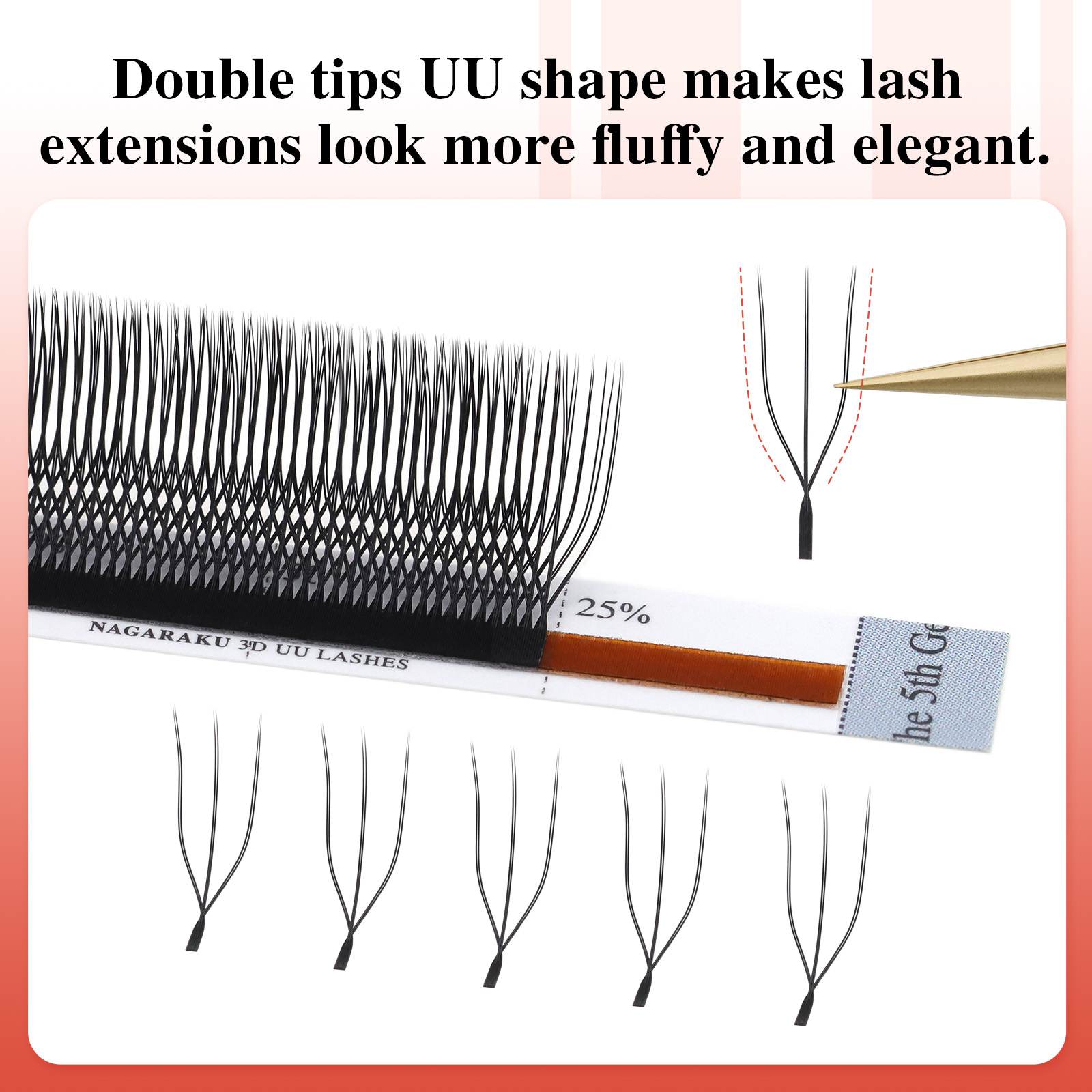 NAGARAKU двойной U-образный 3D – обзор и цена Eyelash Extension Course